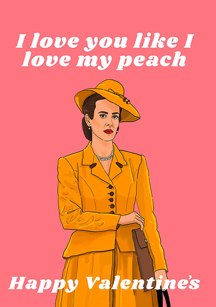 Love My Peach Valentine's Day Card