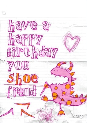 Shoe Friend Birthday Card
