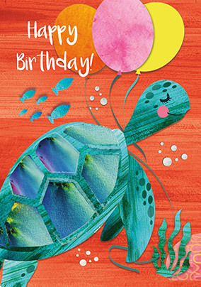 Cute Turtle Birthday Card