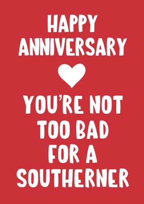 Southerner Anniversary Card