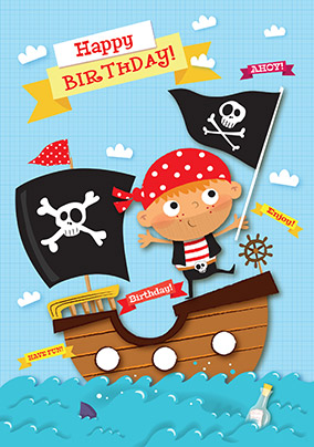 Happy Birthday Pirate Card