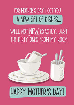New Dishes Mother's Day Card