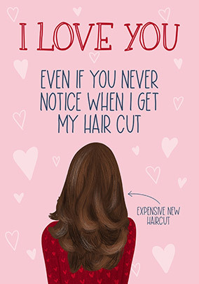 New Haircut Valentine Card