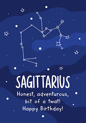 Sagittarius Birthday Card