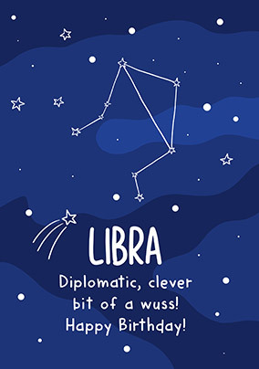 Libra Birthday Card