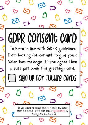 GDPR Card Valentine Card