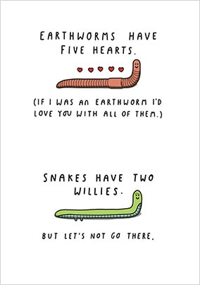 Earthworms and Snakes Card1