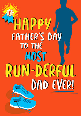 Run-derful Dad on Father's Day Card