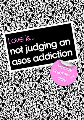 ASOS Addiction Valentine Card