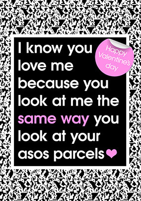 ASOS Parcels Valentine Card