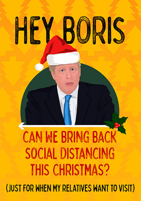 Bring Back Social Distancing for Christmas Funny Card