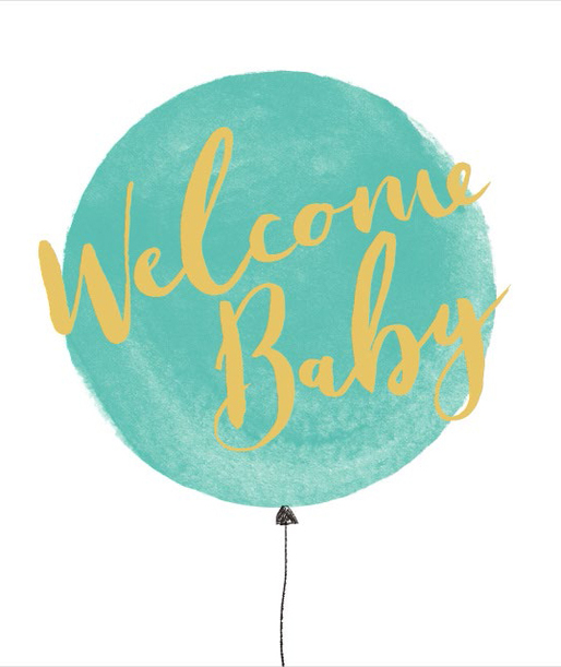 Welcome Baby Balloon Card