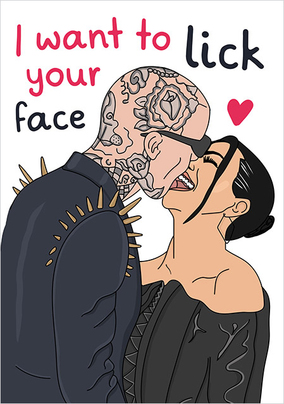 Lick Your Face Valentine Card