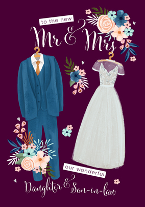 Daughter & Son In Law Wedding Card