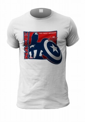 Personalised Captain America Men's T-Shirt - First Avenger