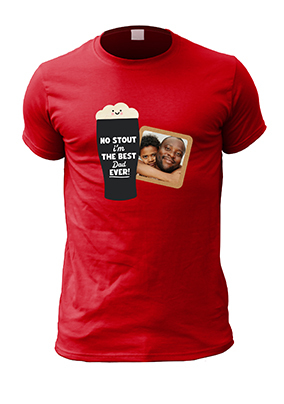 No Stout, Best Dad Ever Personalised Photo Tshirt