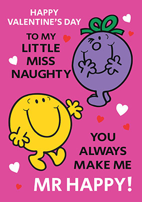 Little Miss Naughty Valentine Card