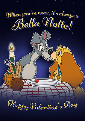 Lady And The Tramp Disney Valentines Day Card To My Wife Love Through  Anything