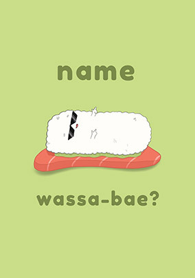 Wassa-bae Personalised Card