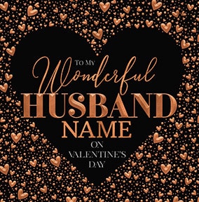 Wonderful Husband on Valentine's Day Card