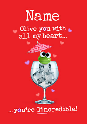 Olive You Valentine's Card