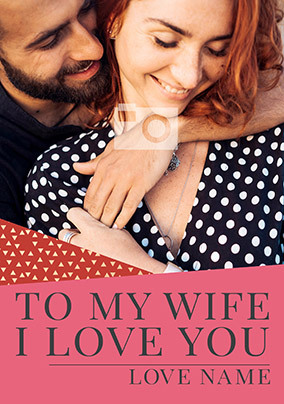 To My Wife Photo Valentine Card