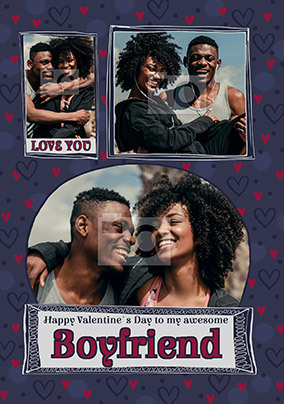 Awesome Boyfriend Photo Valentine's Card