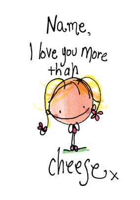 I Love You More Than Cheese Card - Juicy Lucy