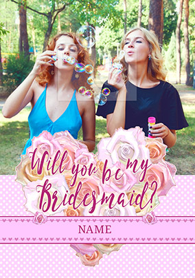 Rhapsody - Bridesmaid Card Will you be Photo Upload