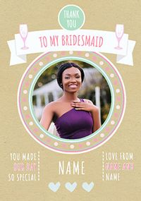 Tap to view Rustic Romance - For my Bridesmaid Wedding Card