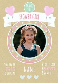 Tap to view Rustic Romance - Flower Girl Thank You Wedding Card