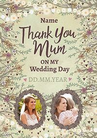 Tap to view Midsummer Dream Photo Thank You Mum Wedding Card