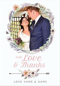 Tap to view With Love & Thanks - Photo Wedding Card