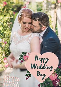 Tap to view Full Photo with Pink Heart Wedding Card