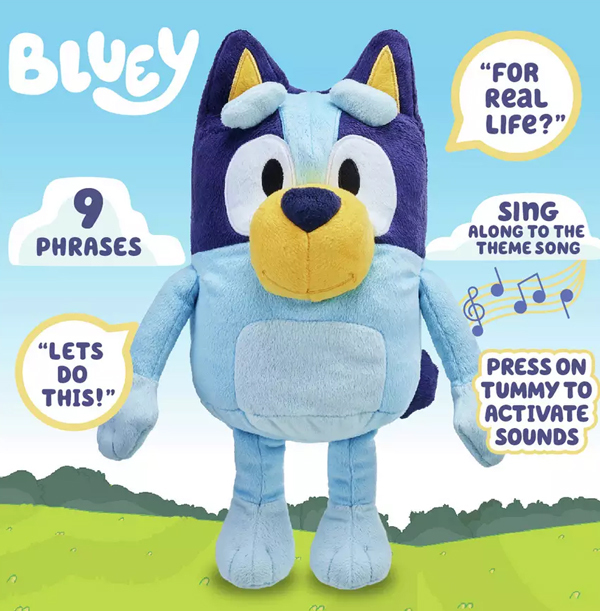 Talking Bluey Soft Toy Funky Pigeon