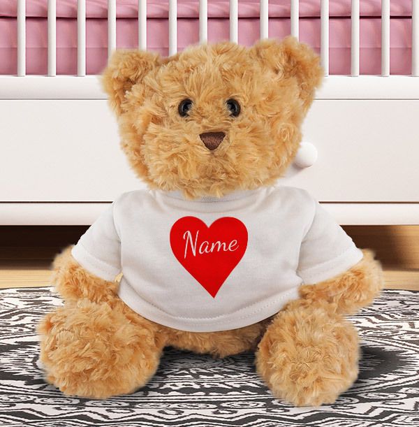 ZDISC Love Heart Personalised Name Teddy Bear - Benji | Funky Pigeon