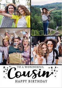 Tap to view Wonderful Cousin Happy Birthday Photo Card