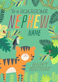 Tap to view Nephew Tiger Personalised Birthday Card