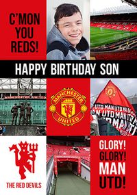 Tap to view Man United - Son Photo Birthday Card