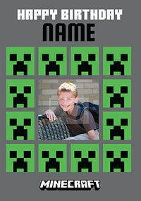 Tap to view Minecraft Photo Birthday Card