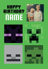 Tap to view Minecraft Happy Birthday Photo Card