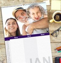 Tap to view Personalised Family Calendar For Three
