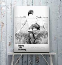 Tap to view Personalised Canvas Print with Black Text - Portrait