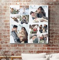 Tap to view Christmas 10 Photo Collage Canvas Print - Square