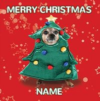 Tap to view Dog Christmas Outfit Personalised Card