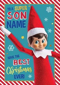 Tap to view Elf on the Shelf - Super Son Personalised Christmas Card
