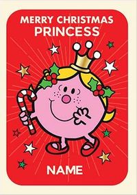 Tap to view Mr Men - Merry Christmas Princess Personalised Card