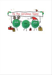 Tap to view Ha Pea Christmas Card - Mint Ha Peas
