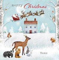 Tap to view Merry Christmas Winter Scene Personalised Card