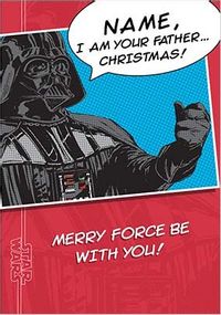 Tap to view Darth Vader Merry Force be with You Personalised Christmas Card